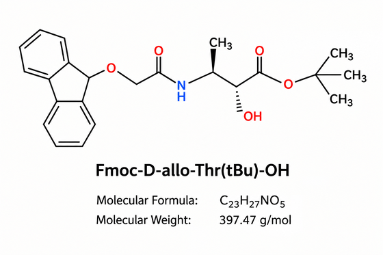 Peptida Penelitian Ketidaktentuan CAS 170643-02-4 Fmoc-D-allo-Thr ((tBu) -OH HPLC 99+